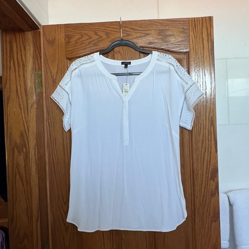 Talbot's White Rayon Blouse